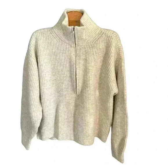 Vince Off-White Half-Zip Sweater - Picture 2 of 5